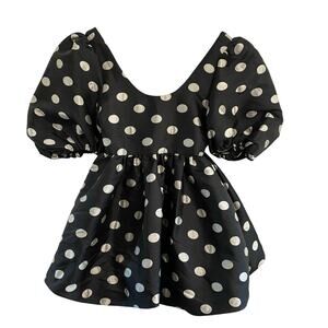 Sister Jane Spot Print Mini Dress Women’s Size Small Puff Sleeve Wedding Event